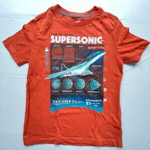 Old Navy Boys Orange Space Short sleeve shirt Medium (8)